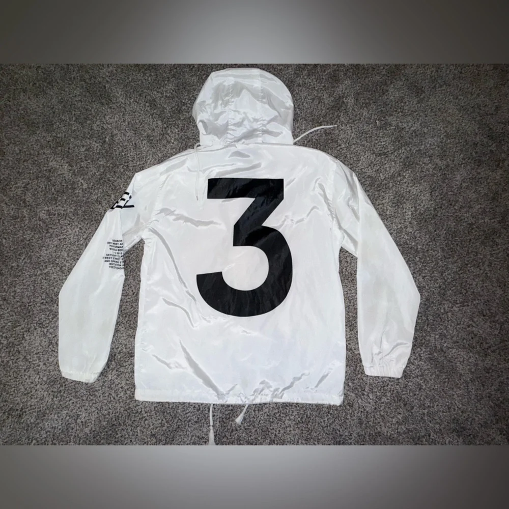 Yeezus tour adidas white zip up windbreaker jacket - Picture 5 of 7
